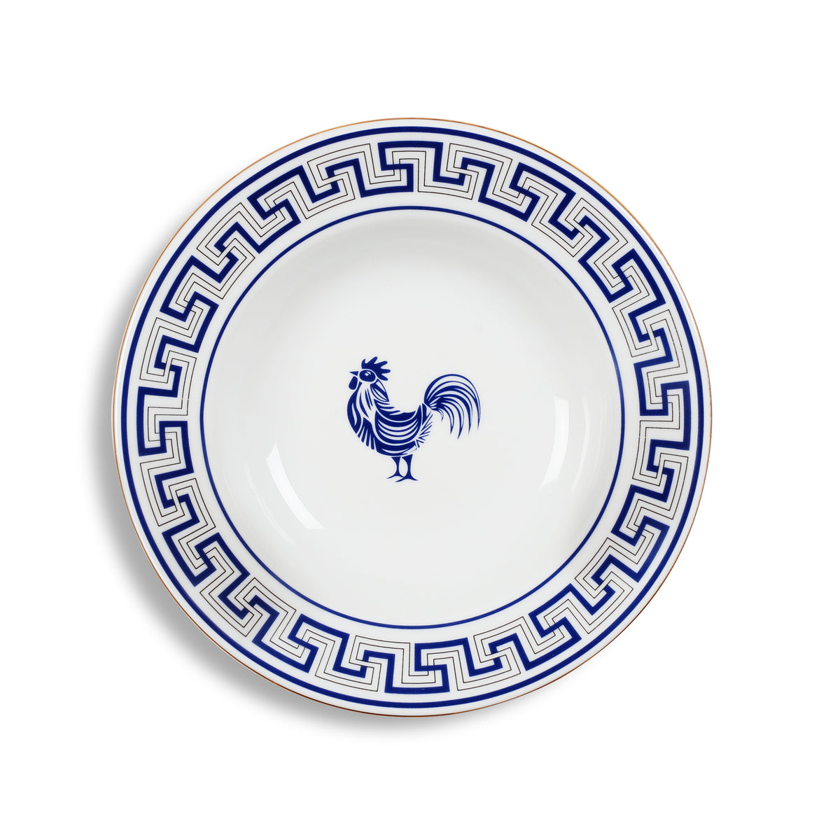 Lucky Rooster Collection Blue - 22cm Deep Dish