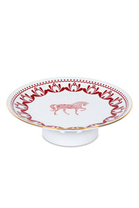Horse Luck  Collection Red  Cake Stand