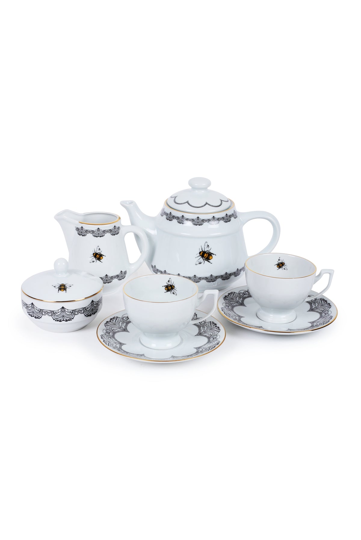 Bee Happy Collection-Tea Set of 5 Pieces