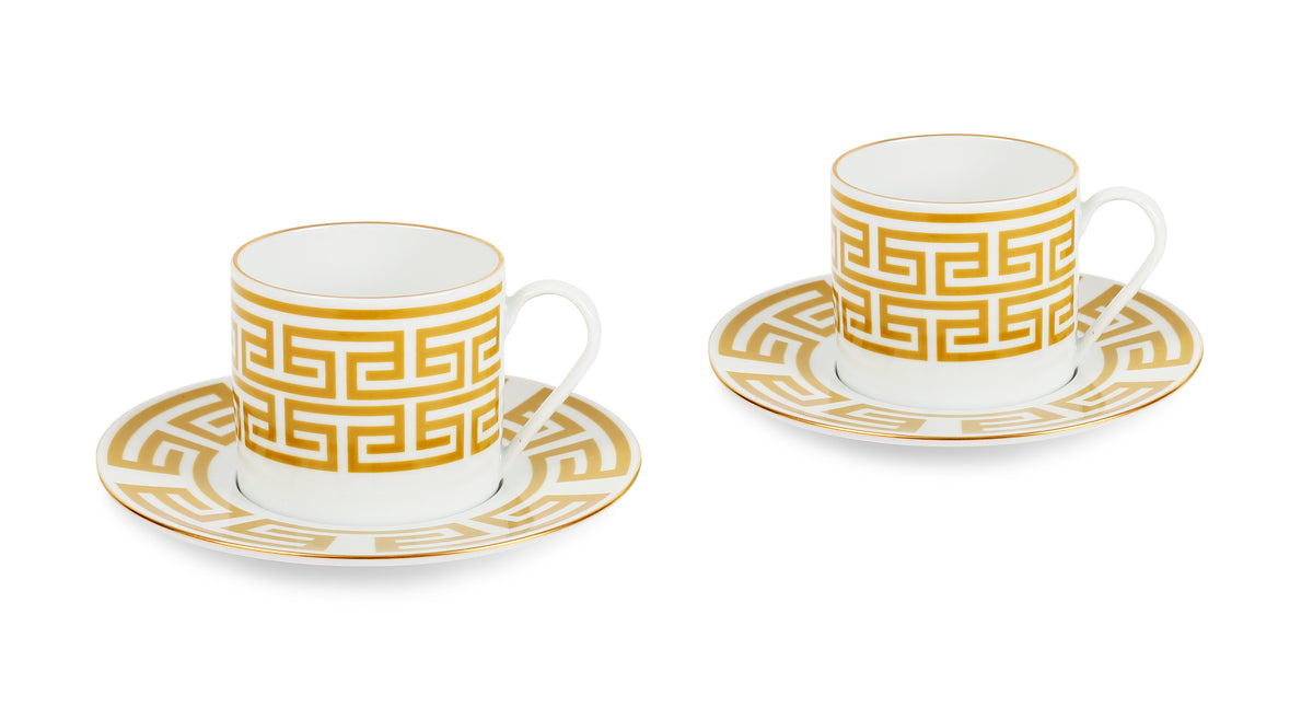 Lucky Rooster Koleksiyonu Hardal - 2'li Çay Fincan Set