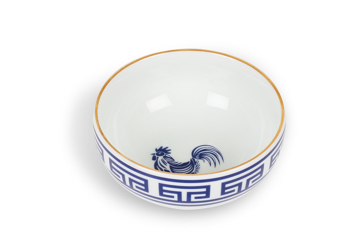 Lucky Rooster Collection Blue - 13cm Bowl