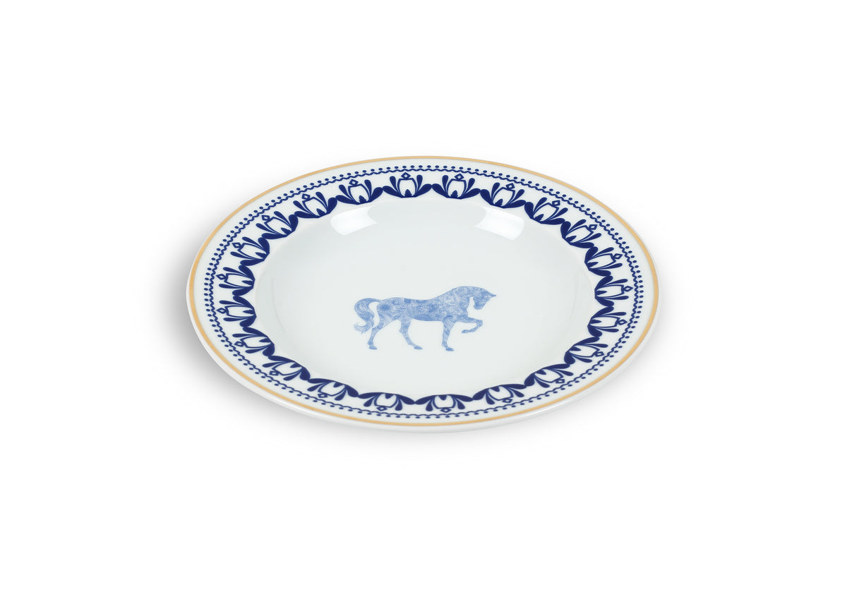 Horse Luck Collection Blue - 22cm Deep Plate