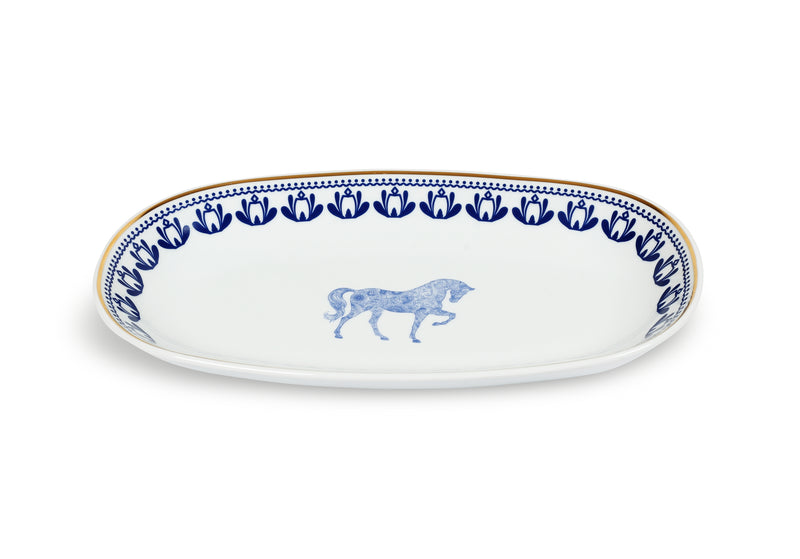 Horse Luck Collection Blue - 29 cm Serving Plate