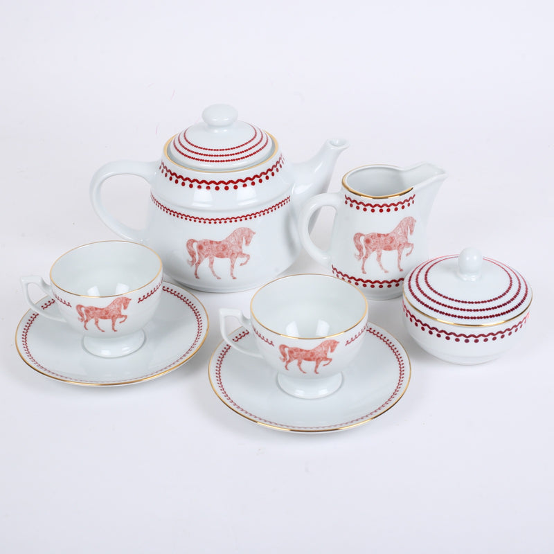 Horse Luck Collection Red-Çay Seti 5 Parça