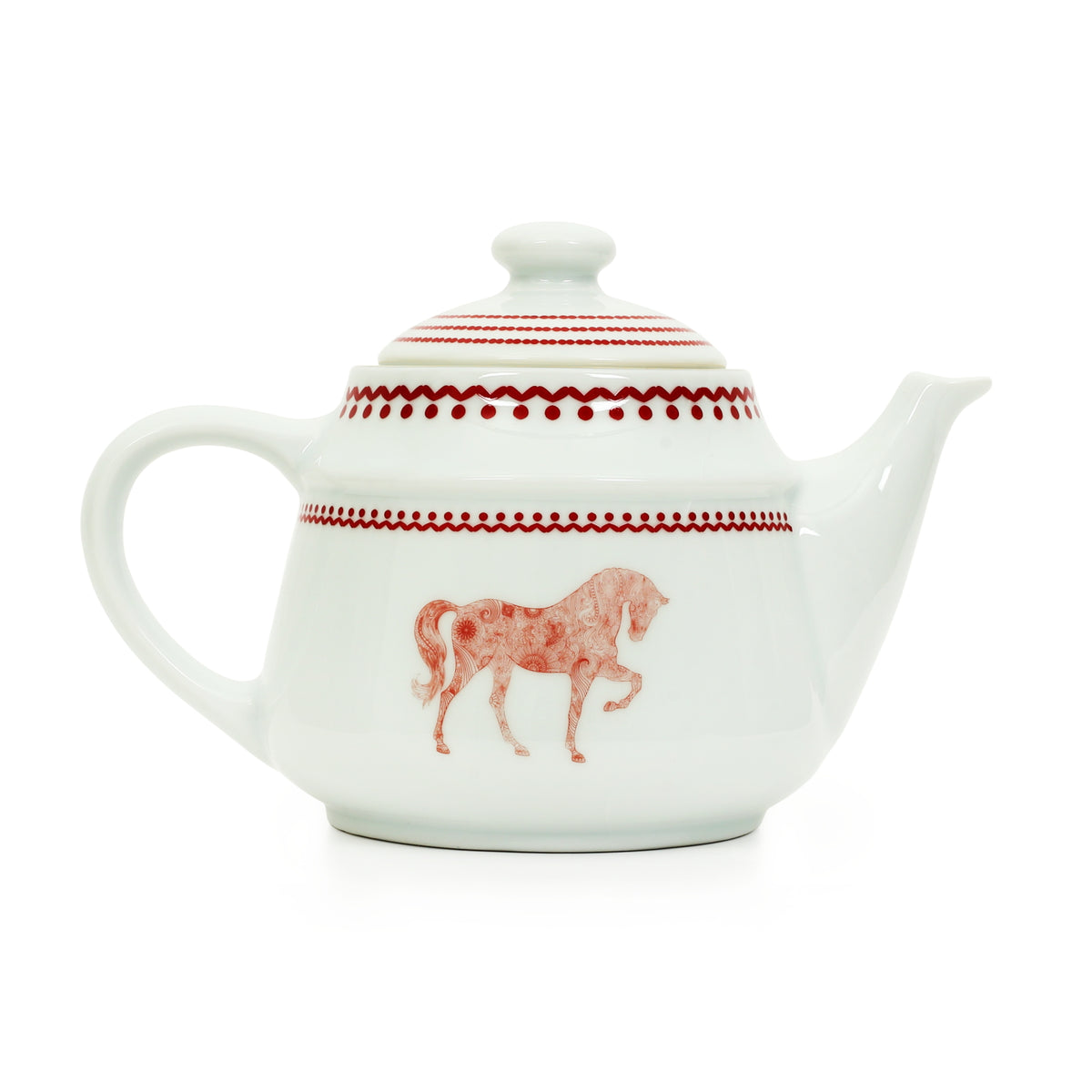 Horse Luck Collection Red - Teapot