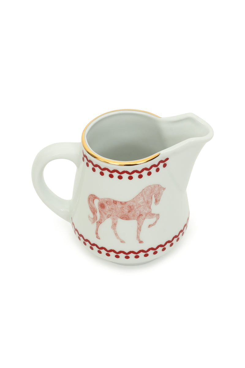 Horse Luck Collection Red -Milk Jug