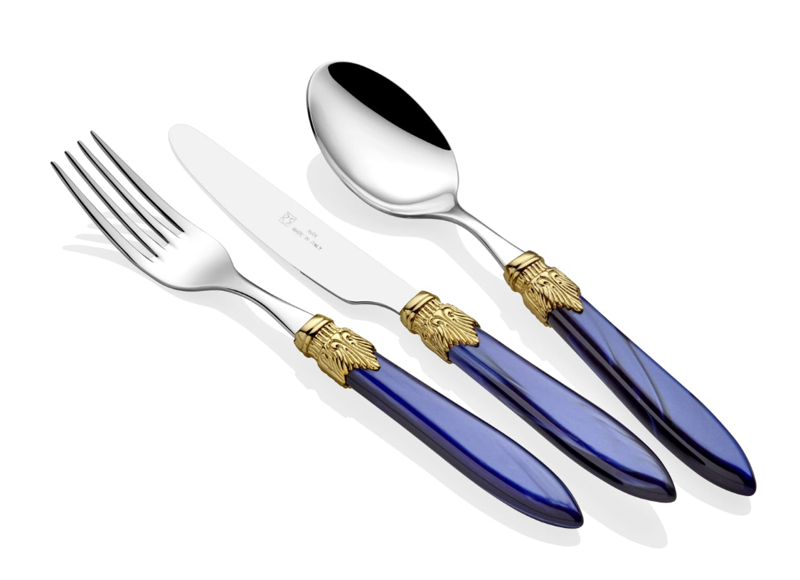 Laura Ring Dark Blue 75 Piece Cutlery Set