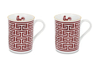 Lucky Rooster Collection Red - Set of Mugs
