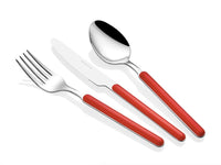 Sylt 24 Piece Cutlery Set (Black, Bone, Red, Green)