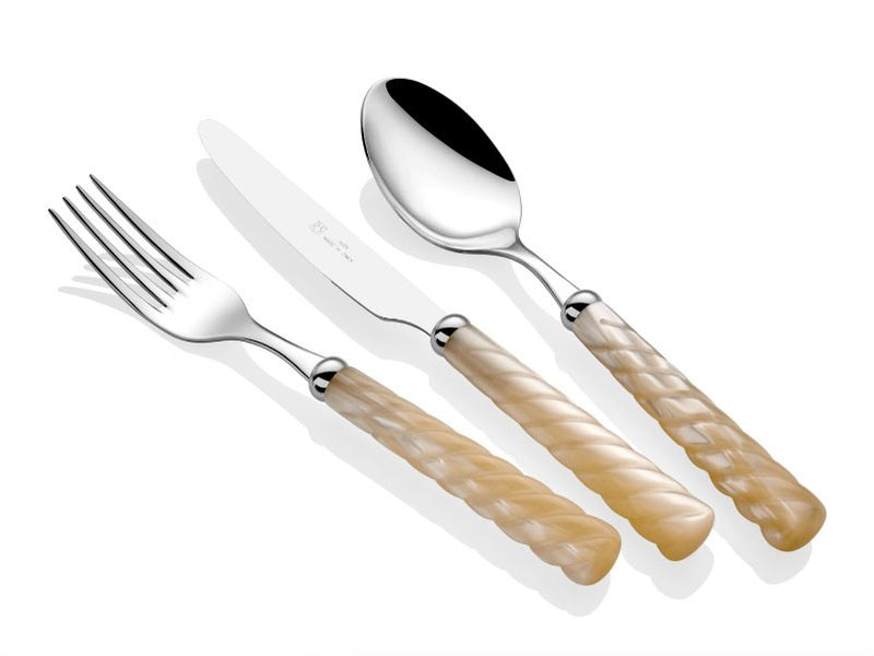 Vito 75 Piece Cutlery Set (Black, Bone, Orange)