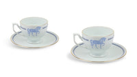 Horse Luck Collection Blue - Set of Tea Cups