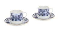 Lucky Rooster Collection Blue - Set of Tea Cups