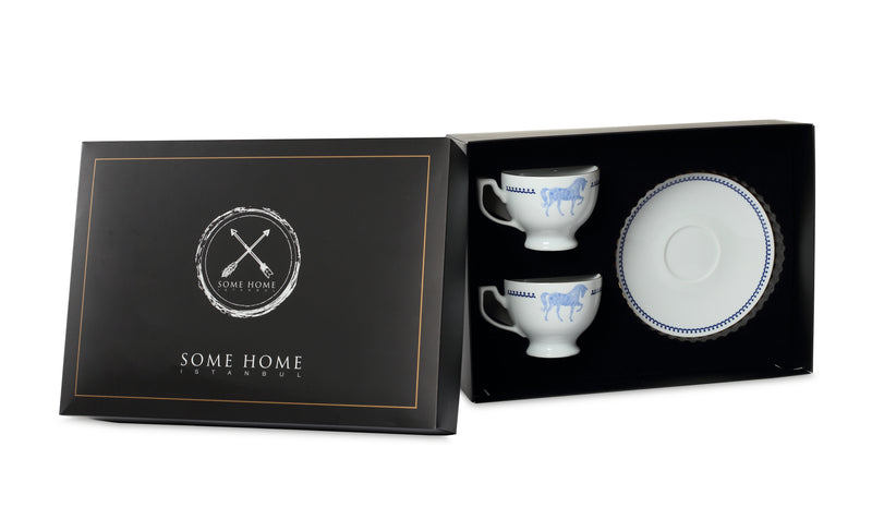 Horse Luck Collection Blue - Set of Tea Cups