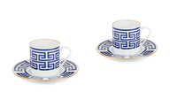 Lucky Rooster Collection Blue - Set of Turkish Coffee Cups
