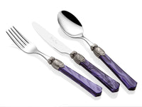 Vittoria 75Piece Cutlery Set (Purple, Transparent, Burgundy)